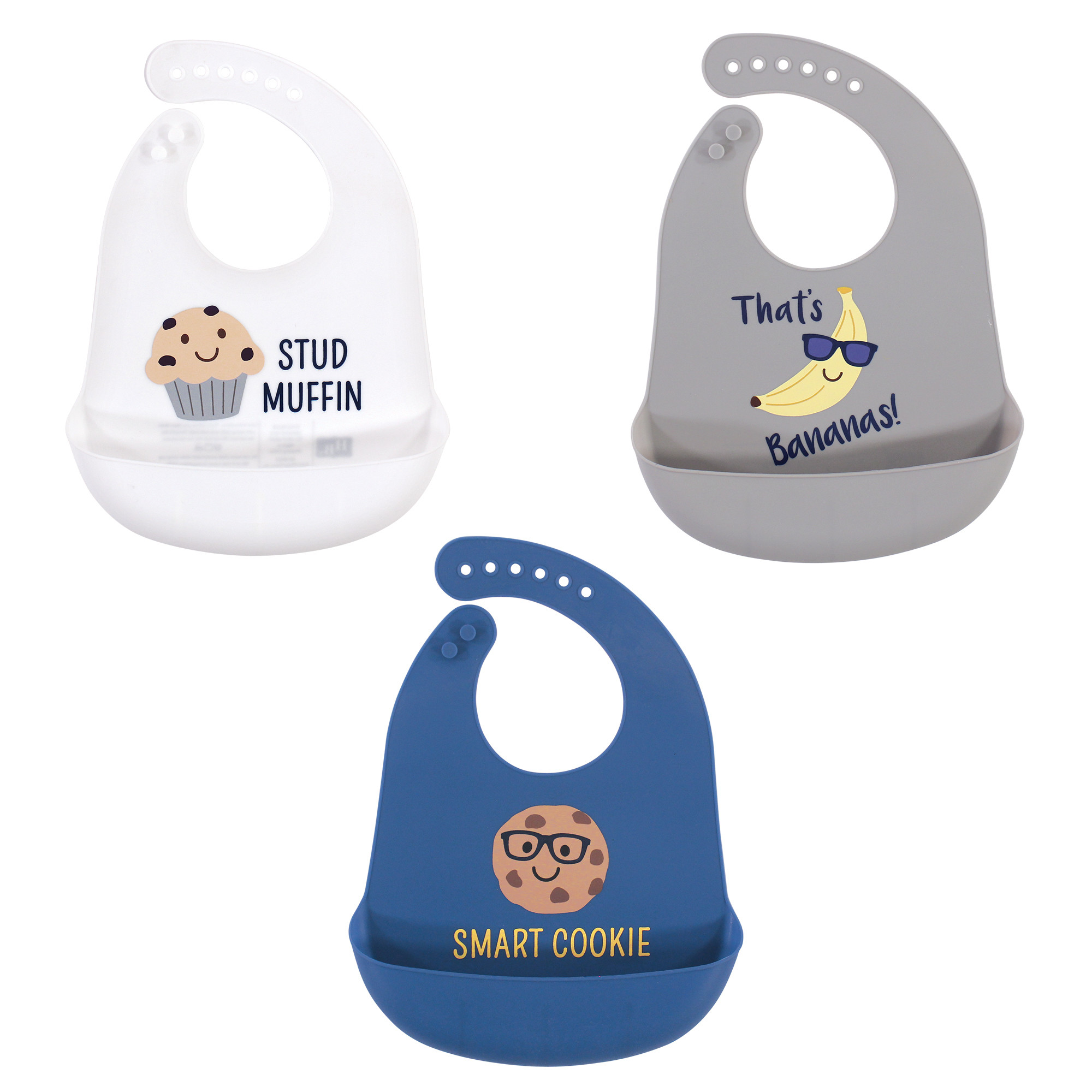 Hudson Baby Unisex Baby Silicone Bibs