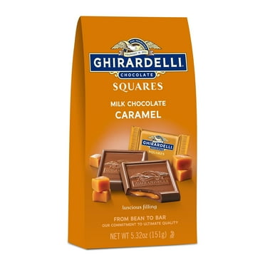 GHIRARDELLI Milk Chocolate Squares with Caramel Filling, 5.32 OZ Bag