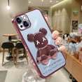 thumbnail image 3 of SOATUTO Cool Bear Shockproof Clear Phone Case Cover 3D Bear Luxury For iPhone 13 Pro 6.1 inch - Rose Gold, 3 of 7