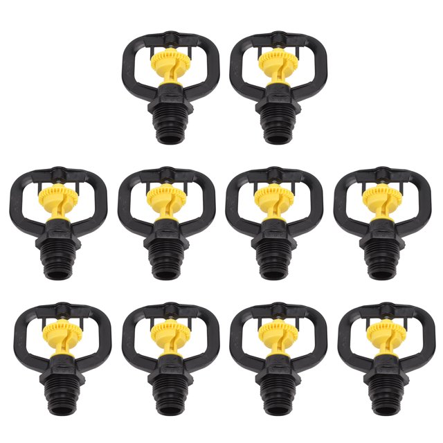 Rotating Garden Irrigation Sprinklers, Efficient G1/2 G3/4 Male Thread 10pcs Micro Refraction Nozzle Plastic Durable For Greenhouse