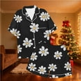 thumbnail image 7 of WRKEKC Womens Flannel Pajamas Sets Print Collar Pocket Short Sleeve Short Pants Home Lounge Sleepwear Set for Women Casual Wear, 7 of 7