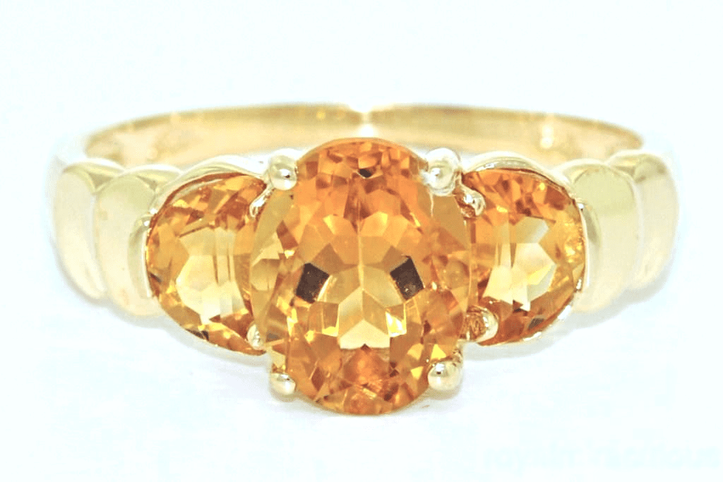 Citrine Ring 14K Yellow Gold or 14K White Gold by Elie Int.