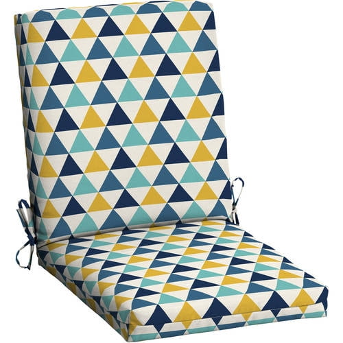 Mainstays Outdoor Patio Dining Chair Cushion, Multiple Patterns