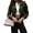 Green, variant on Aellinatey Women's faux suede casual motorcycle jacket