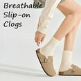 Women's Clogs Cow Leather Suede Soft Bed Mules Unisex Women's Cork