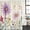Off-white, variant on Purple Flowers Blossom Shower Curtain Set - Small 36" x 72" Washable Bathtub Curtain with 12 Hooks, Spring Retro Garden Wildflowers Waterproof Fabric Stall Shower Curtains for Bathroom/Bathtub Décor