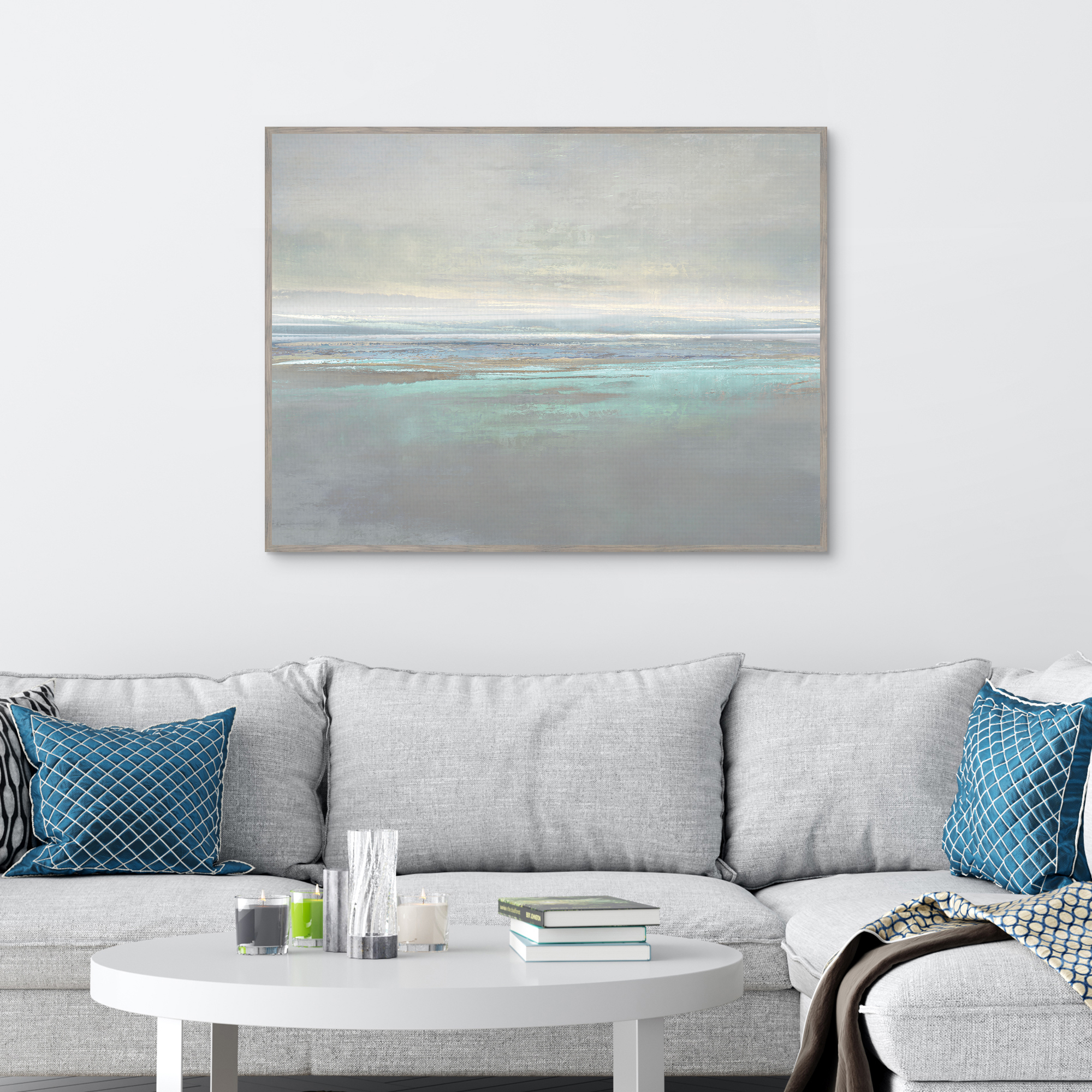 Aqua Reflection by Jake Messina Framed Canvas Art Print