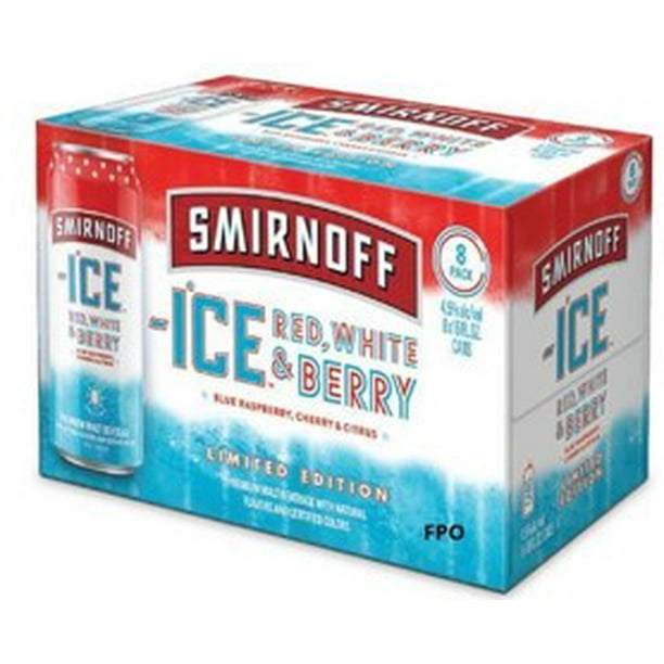 Smirnoff Ice Red, White & Berry, 8 pack, 16 fl oz Cans - Walmart.com -  Walmart.com