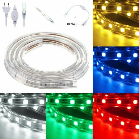 Absolute Radio Christmas Party RGB LED Flexible Strip Light Lamp 1M 60LED 5050 SMD Waterproof Outdoor Party Wedding Christmas Lighting With Remote Control 110V/220V ()