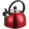 thumbnail image 1 of 2 Liter Stainless Steel Whistling Tea Kettle - Modern Stainless Steel Whistling Tea Pot for Stovetop with Cool Grip Ergonomic Handle (RED), 1 of 1