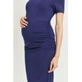 thumbnail image 2 of Basic Short Sleeve Ruched Maternity Bodycon Dress, 2 of 5