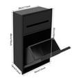 thumbnail image 2 of Recessed Wall Mounted Trash Can, Tilt Out Trash Bin Cabinet, Hidden Trash Can Black 30*14*50cm, 2 of 12