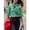 Green, variant on Women's Long Sleeve Plaid Button-Down Blouse with Self-Tie Bow Neck – Casual Work Office Top, Business Casual, Gingham Checked Shirt
