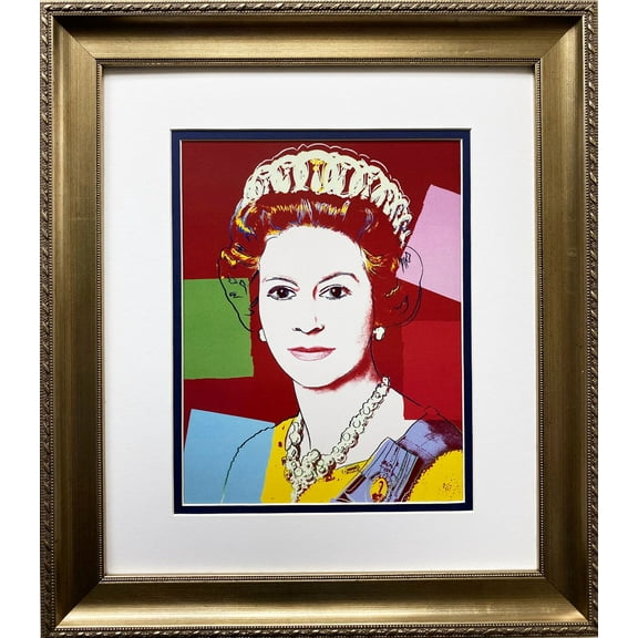 Andy Warhol "Queen Elizabeth II" 1985 FRAMED Pop Art Generic