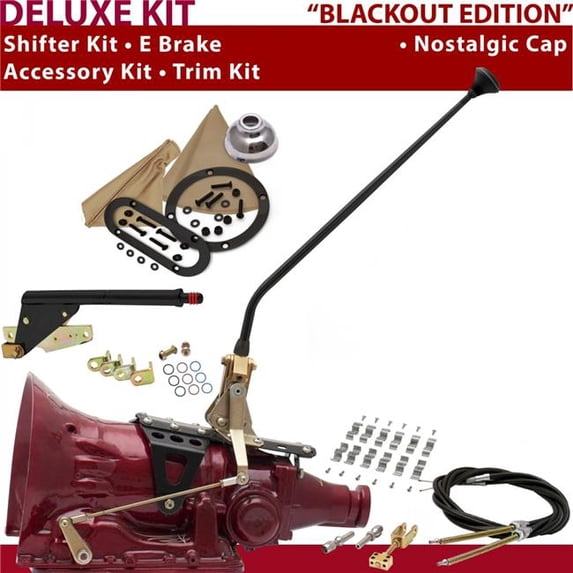 American Shifter 4L80E Shifter Kit Black 23 in. E Brake Cable Clamp Trim Kit for DCCD4