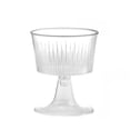 thumbnail image 2 of Disposable Plastic Ice Cream Dessert Cups, Pudding & Jelly Goblet, Transparent Striped Plastic Cups for Mousse & Ice Cream, Party & Wedding Tableware, Set of 25, 2 of 6