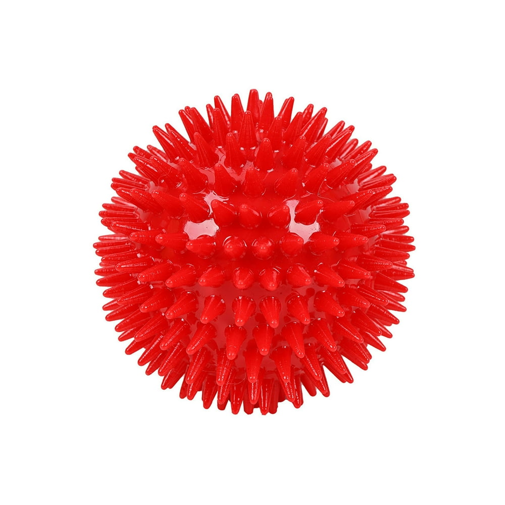 Lacyie Dog Squeaky Ball Pet Spike Ball Fetch Chewing Ball Teething Toy