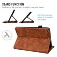 thumbnail image 4 of iPad 10.2 Case 2020/2019, iPad 8th/7th Gen Case, Dteck Embossed PU Leather Folio Flip Wallet Case Kickstand Auto Wake Sleep Cover with Pencil Holder for iPad 10.2 inch 2020/2019, Brown, 4 of 5