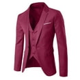 thumbnail image 3 of Jiyugala Suits for Men Suit Slim 3-Piece Suit R Business Wedding Party Jacket Vest & Pants, 3 of 4
