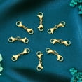 thumbnail image 7 of BlinkLLX Double Lobster Clasp Extender Double Claw Connector Bracelet Extension Clasp Small Bracelet Necklace Shortener for DIY Jewelry Making(1.3 Inch,Gold), 7 of 7