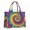 Rainbow Tie Dye-1, variant on Large Capacity Tote Bag,Colorful Tie Dye Mandala Pattern Handbag Fashion Luxury Tote Bag,15.7"x13"x 5.1" Inches,Laptop Compatible