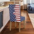 thumbnail image 4 of COEQINE Parsons Dining Chair Cover Slipcover, Stretchable Removable Universal Fit Dining Room Chair Cover, Machine Washable Soft Polyester Spandex, Set of 1, American Flag Splash, 4 of 7