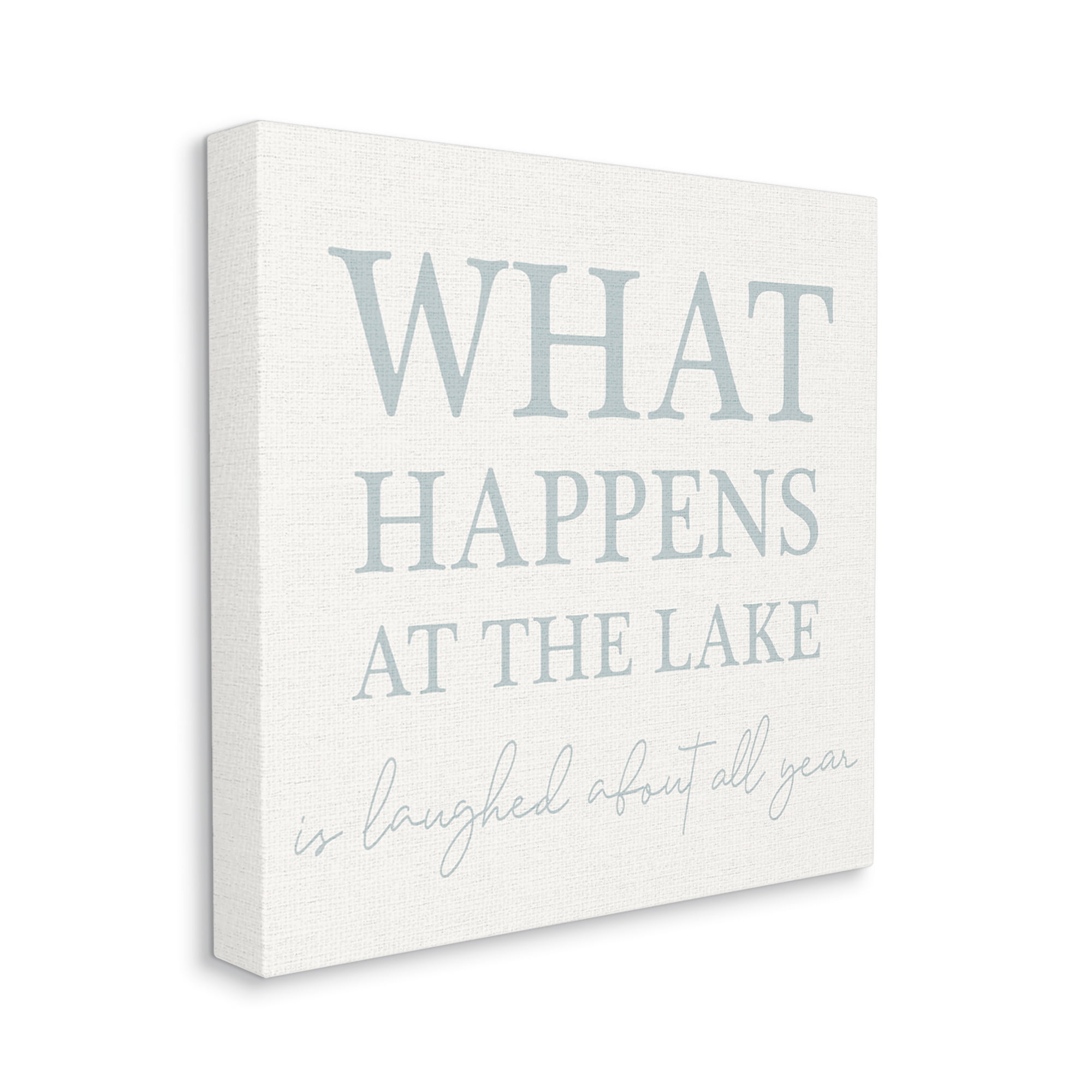 Stupell Industries Funny Lake House Phrase Nature Painting Gallery Wrapped Canvas Print Wall Art, 30 x 30