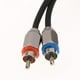 thumbnail image 3 of (15 pies) 2 RCA M/M Cable de audio estéreo [chapado en oro de 24 quilates | Núcleo de cobre] 2RCA a 2RCA [izquierda/derecha] Enchufe de ca Macarena Cable de audio RCA macho, 3 of 6