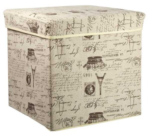 Designer France Paris SINGLE SEAT stool Fabric FOLDING OTTOMAN Storeage box