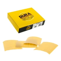 Dura-Gold Premium 1/4 Sheet Gold Sandpaper Sheets, 800 Grit (Box of 25) - 4.5" x 5.5" Size Hook & Loop Backing, Wood Furniture Woodworking, Auto Paint - for Palm Sanders, Clip-On, Hand Sanding Blocks