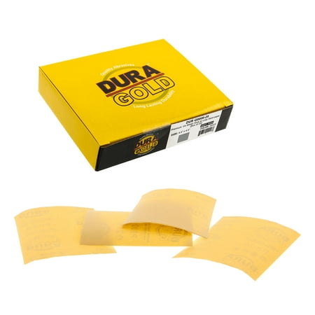 

800 Grit Gold - 1/4 Sheet Hook & Loop Sandpaper Sheets 5.5 x 4.5 - Box of 25