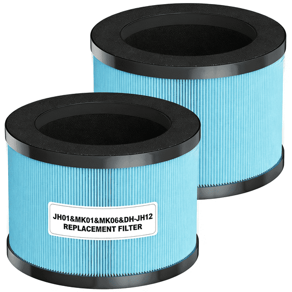2-pack Air Purifier Filters Compatible with ALROCKET DH-JH01/DH-JH06, BREEZOME JH01, Aroeve MK01&MK06, ToLife TZ-K1 and VOOPNU DH-JH12 Air Purifier, Upgraded Version, Blue