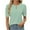 Green, variant on Pincandy Womens Dressy Casual Tops Keyhole Business Work Blouses Pleated Puff Sleeve Summer Shirts