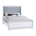 thumbnail image 3 of Maklaine Contemporary 4-Piece Wood Queen Panel Bedroom Set in White, 3 of 6