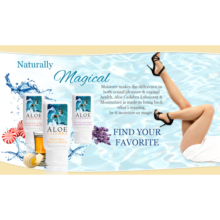 Best Natural Lubricant & Moisturizer, Assorted Water Based Lube Travel  Bundle for Her, Him, Couples: 1 each - Peppermint Flavored, Butter Rum  Flavored, French Lavender Scented by Aloe Cadabra - Walmart.com