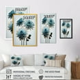 thumbnail image 4 of Designart Hyperrealistic Blue And White Flowers Canvas Wall Art, 4 of 5