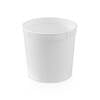 1.25 gal Round Food Grade Containers with Lids - White - Pack of 3