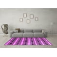 thumbnail image 3 of Ahgly Company Indoor Round Southwestern Purple Country Area Rugs, 7' Round, 3 of 4