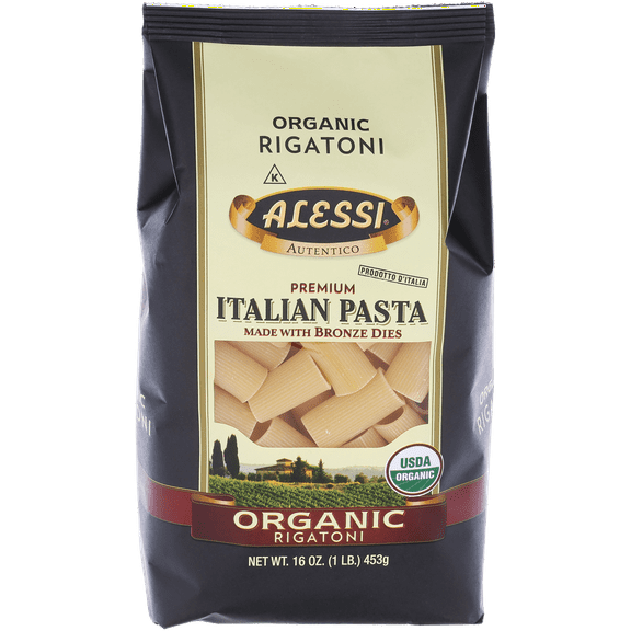 Alessi Organic Rigatoni Pasta, 16 oz. Shelf Stable