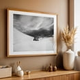 thumbnail image 5 of Solitary Shelter - Iceland Photography Black and White Winter Snow Landscape Minimalist Mountain Rural Unframed Wall Art Print 4 x 6 inches, 5 of 7