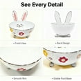 thumbnail image 6 of hulanddfd Easter Bunny Candy Bowl, 9x6in Cute Rabbits Candy Dishes Easter Metal Dinnerware Decor for Party Home Decor(White), 6 of 6