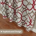 thumbnail image 6 of PrimeBeau Thermal Insulated Blackout Window Curtain Panels, 52" x 84" , Set of 2, Taupe and Red Geo Pattern, 6 of 7