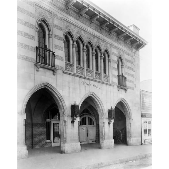 Print: Facade Of The Town Hall, Littleton, Colorado Which Was Designed By