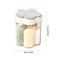 thumbnail image 3 of 5-in-1 Spice Container & Pepper Shaker | 5 Compartment Seasoning Dispenser with Flip Lid | 11x9cm Plastic Spice Jar for Kitchen, BBQ, Camping | Red/Blue/Green/Gray, 3 of 6