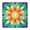 Rainbow Tie Dye, variant on Rainbow Tie Dye Mandala Pattern Square Fitted Tablecloth with Elastic Edge,Square Table Cover,Washable Elastic Table Cover for Home Kitchen Party Decor 34"x34"