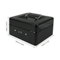 thumbnail image 3 of Small Safe Box For Money With Combination Lock Portable Metal Money Organizer With Removable Tray Lockable Storage Box For Cash, 3 of 6