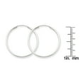 thumbnail image 2 of Primal Gold 14 Karat White Gold 1.5mm Endless Hoop Earrings, 2 of 4