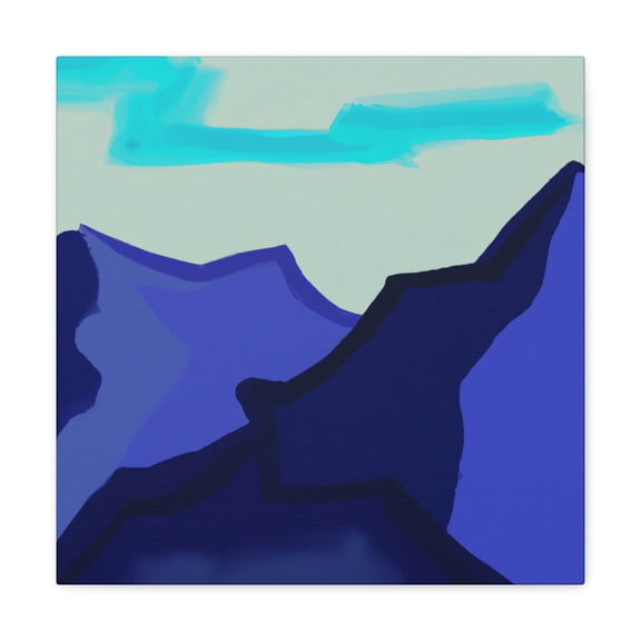 Mountain Minimalism Painting - Canvas