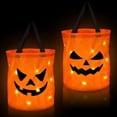 thumbnail image 2 of Yuarrent Bolsas de dulces de Halloween con asa Cesta de regalo de regalo de Acción de Gracias reutilizable Cubo de almacenamiento plegable grande Adornos Kits de decoración para fiestas Yuarrent HA070470-01, 2 of 6