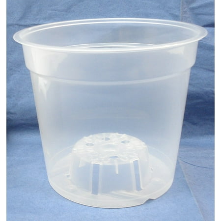 Clear Plastic Teku Pot for Orchids 6 inch Diameter - Quantity